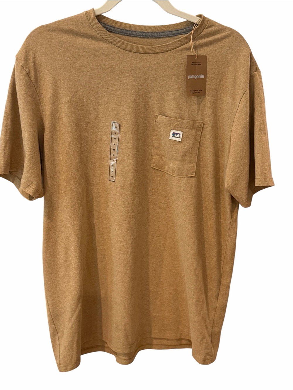 Patagonia Responsibili-Tee Pocket T-Shirt Talon Gold Medium NWT